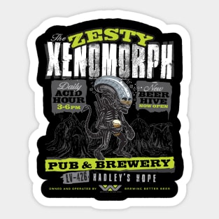 The Zesty Xenomorph Pub & Brewery Sticker